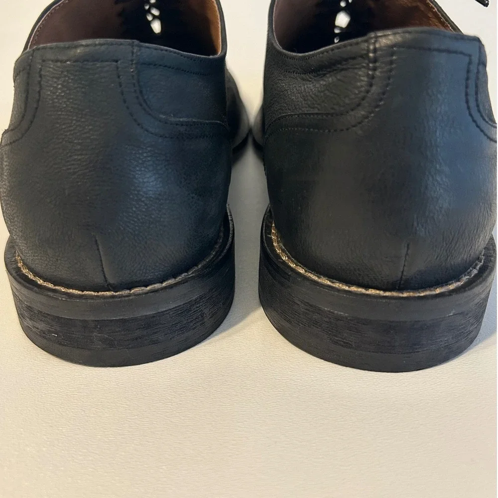Joseph Abboud Black Leather Oxford Cap-Toe Mens Dress Shoe Size‎ 10
